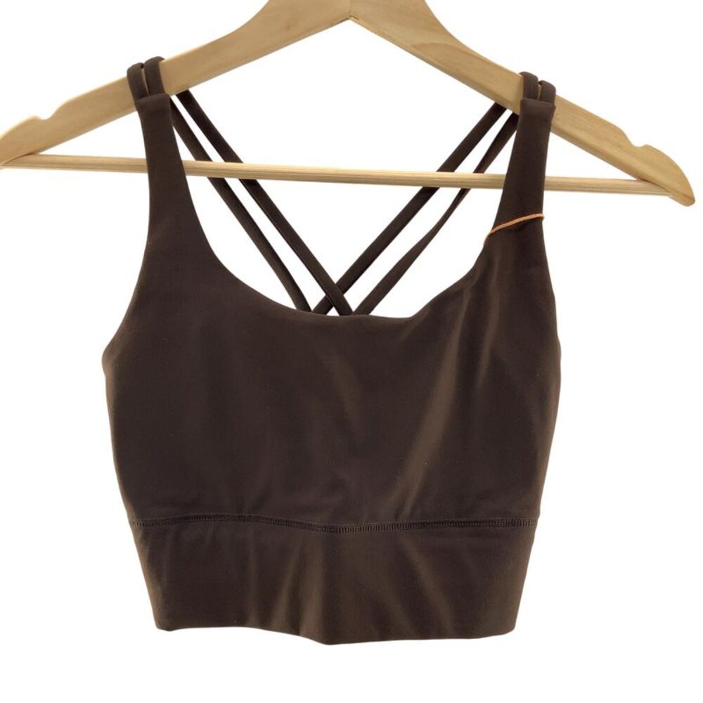 Quince Women Ultra-Form V Neck Cropped Tank Top Brown S